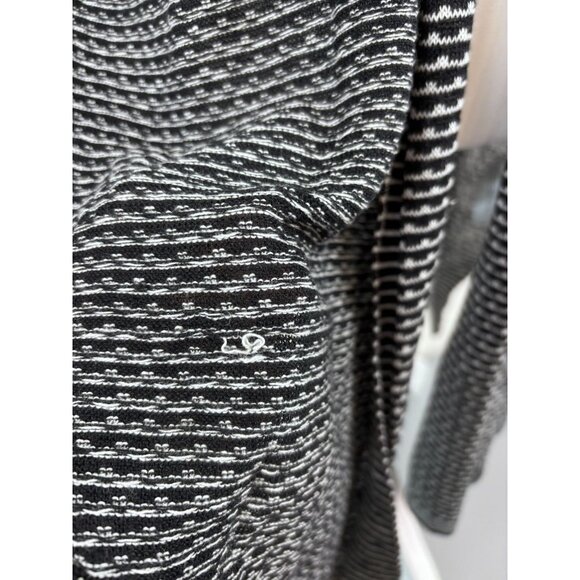 Eileen Fisher women's XL black white open front organic linen cardigan sweater - Picture 5 of 11